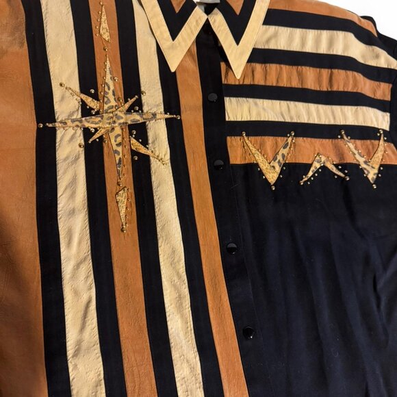 Vintage Cache Shirt W Shoulder Pads - Picture 2 of 7